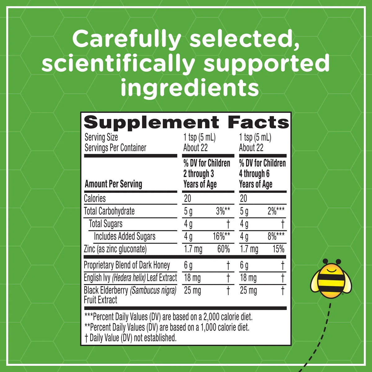 Kids Cough + Mucus Daytime with Honey, Ivy Leaf, Zinc & Elderberry, Mixed Berry, 4FL Oz J179385
