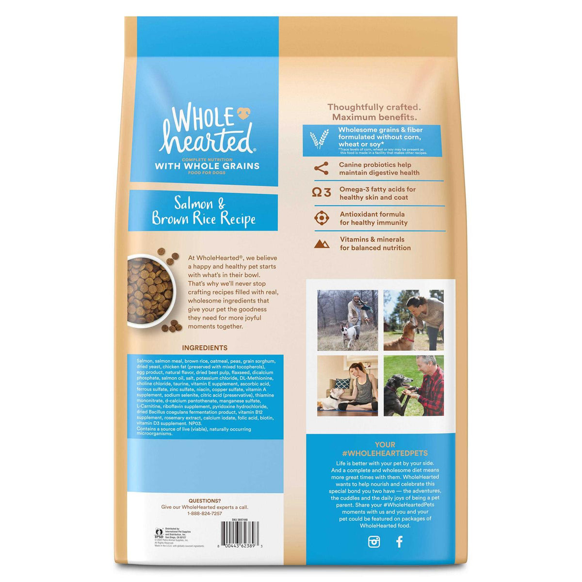 Whole Grains Salmon Recipe Dry Dog Food H710
