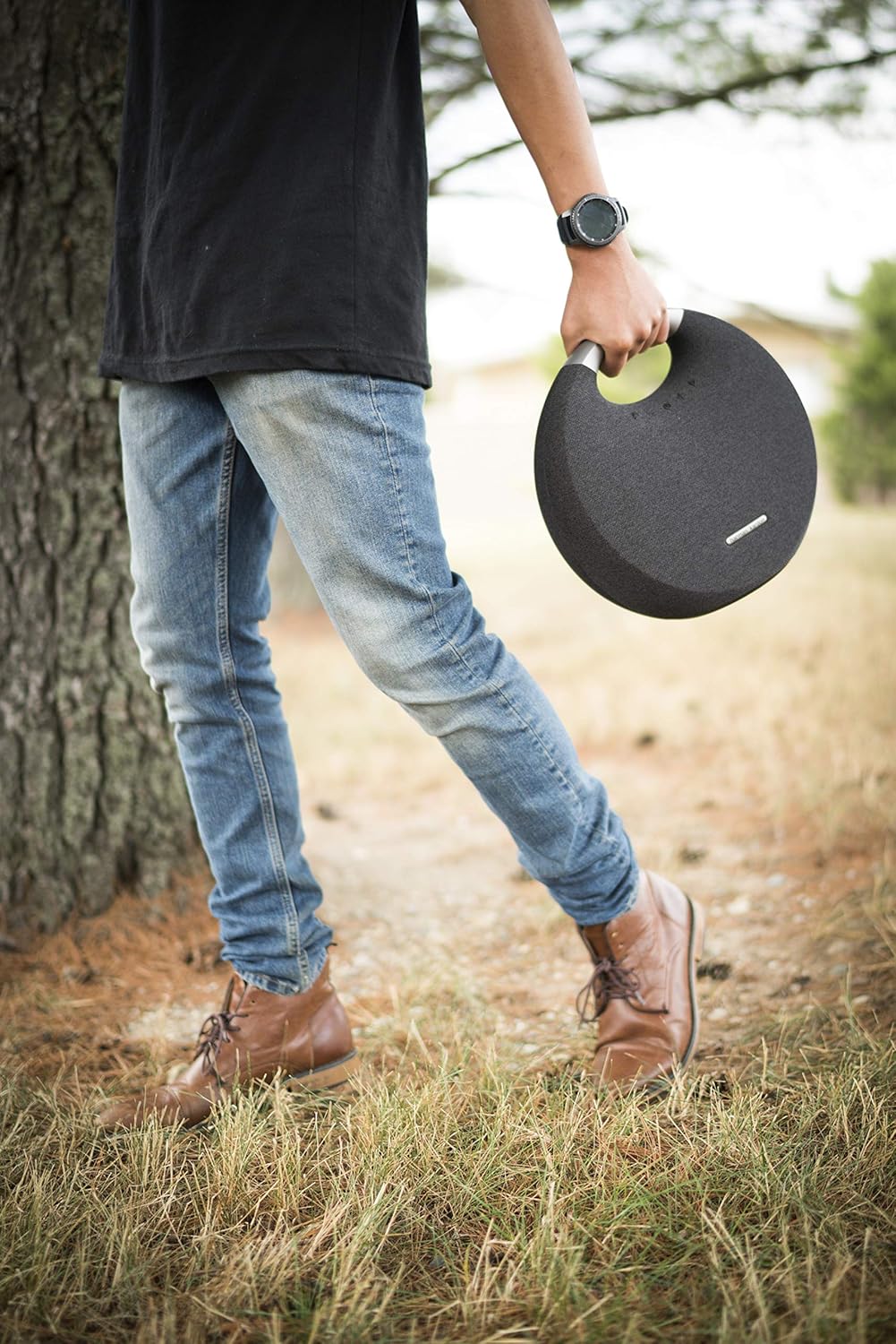 Gray Bluetooth Speaker with Handle J638739