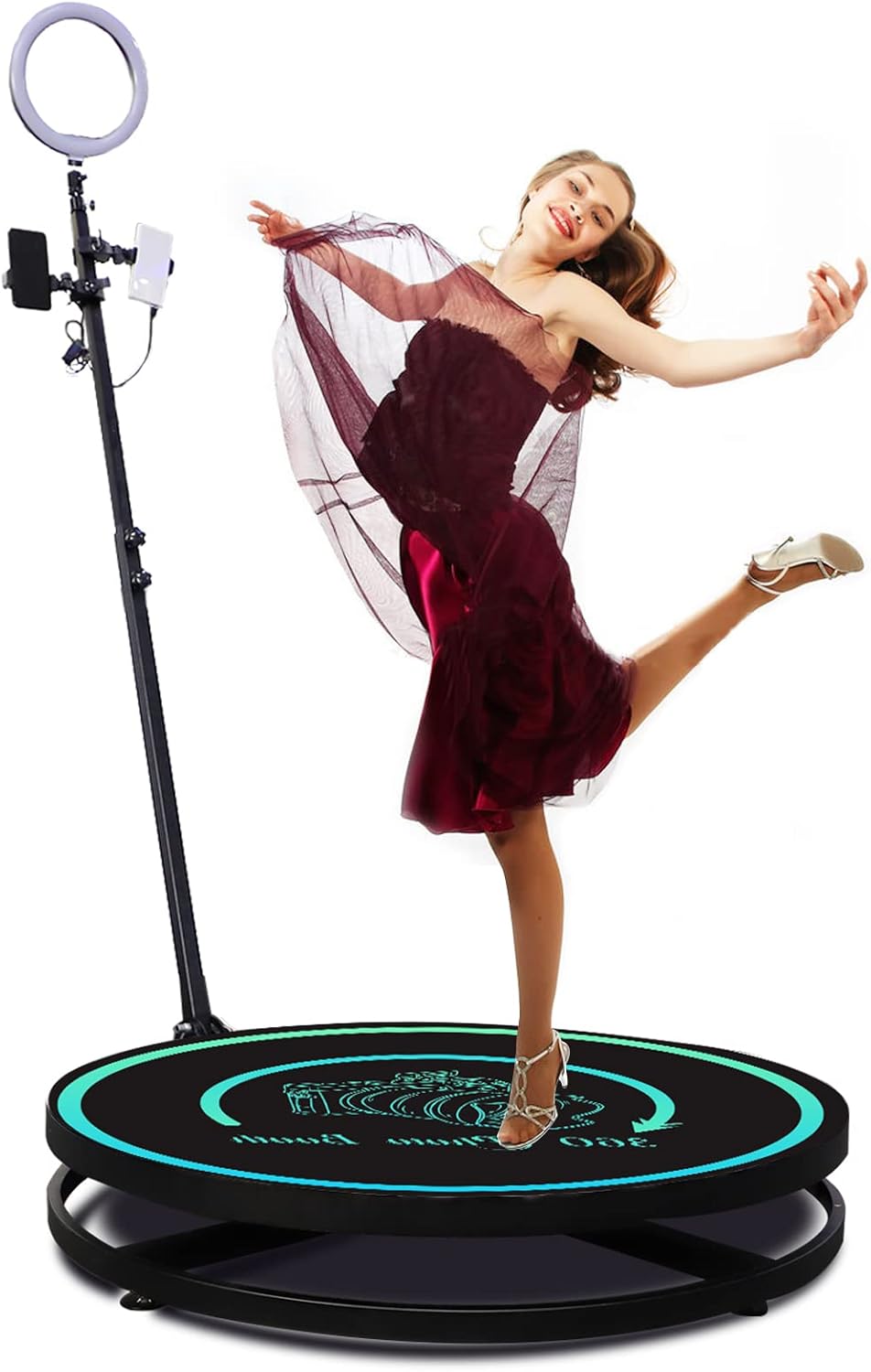 27'' 360 Photo Booth Machine with Ring Light T92987