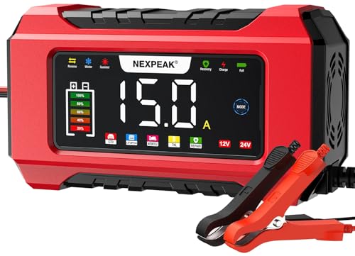 15-Amp 12V 24V Portable Car Battery Charger Z78604