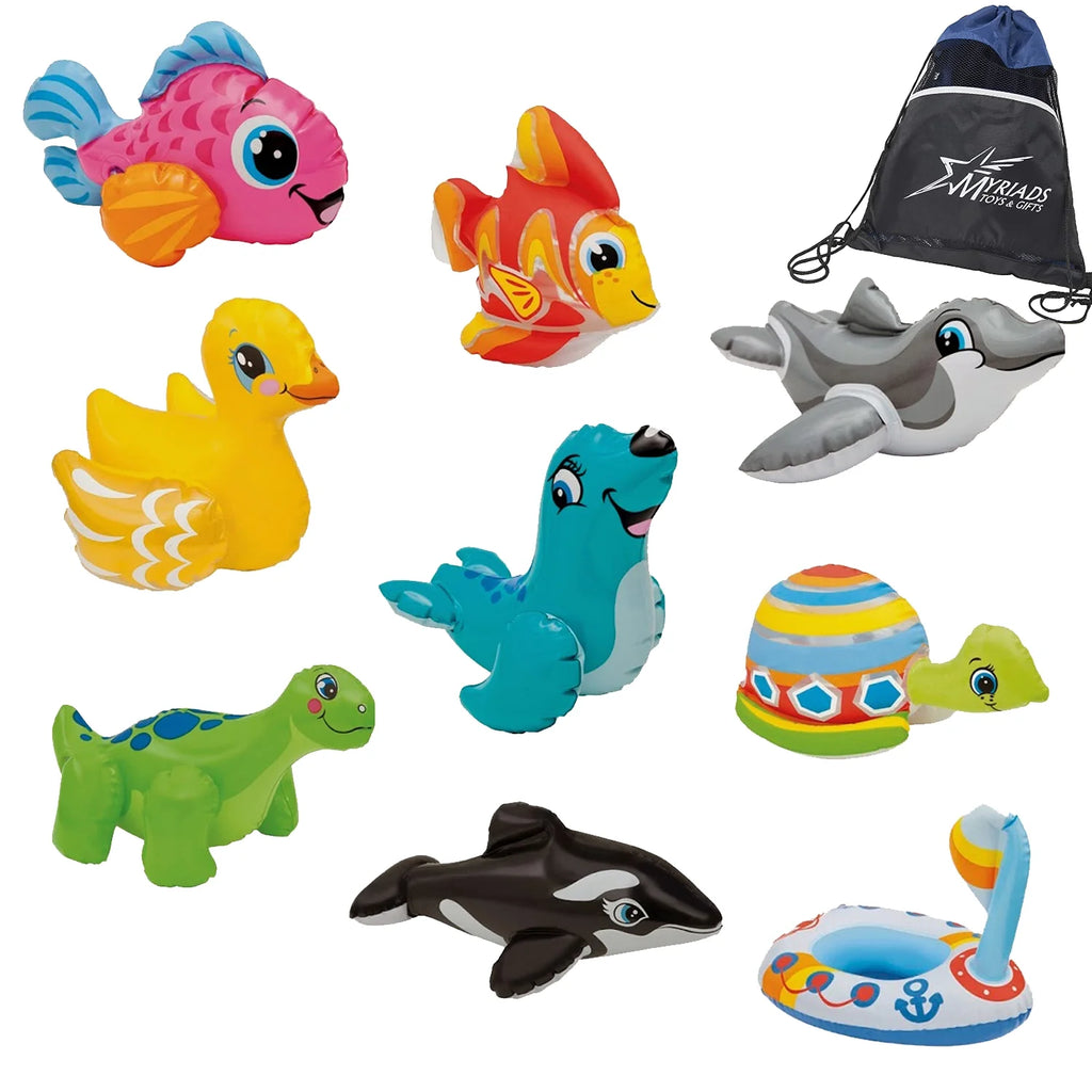 Set of 9 Inflatable Bath Toys P15378