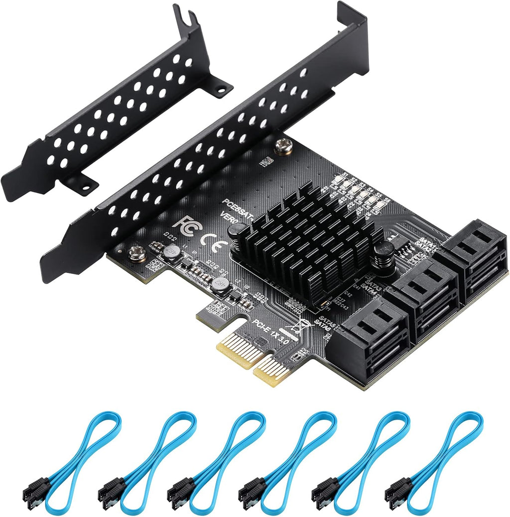 PCIe SATA Card 8 Ports Expansion Card I22206