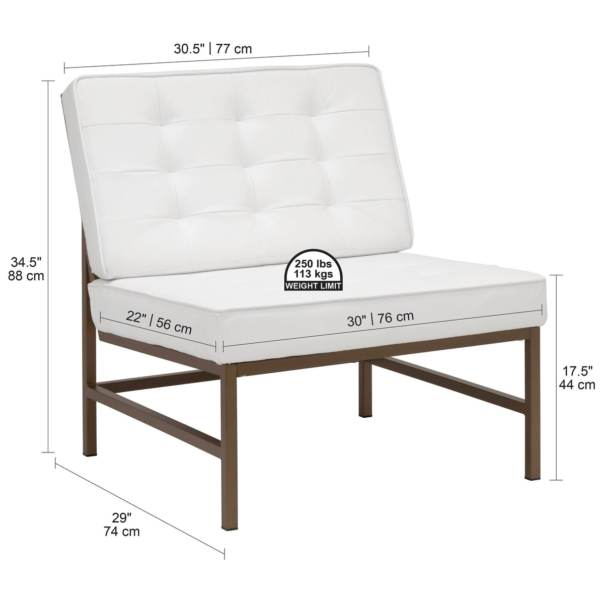 Tufted Blended Leather Accent Chair O628