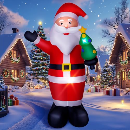 14FT Christmas Inflatable Santa Claus Outdoor Blow Up Yard Decorations with Gift Bags O29796