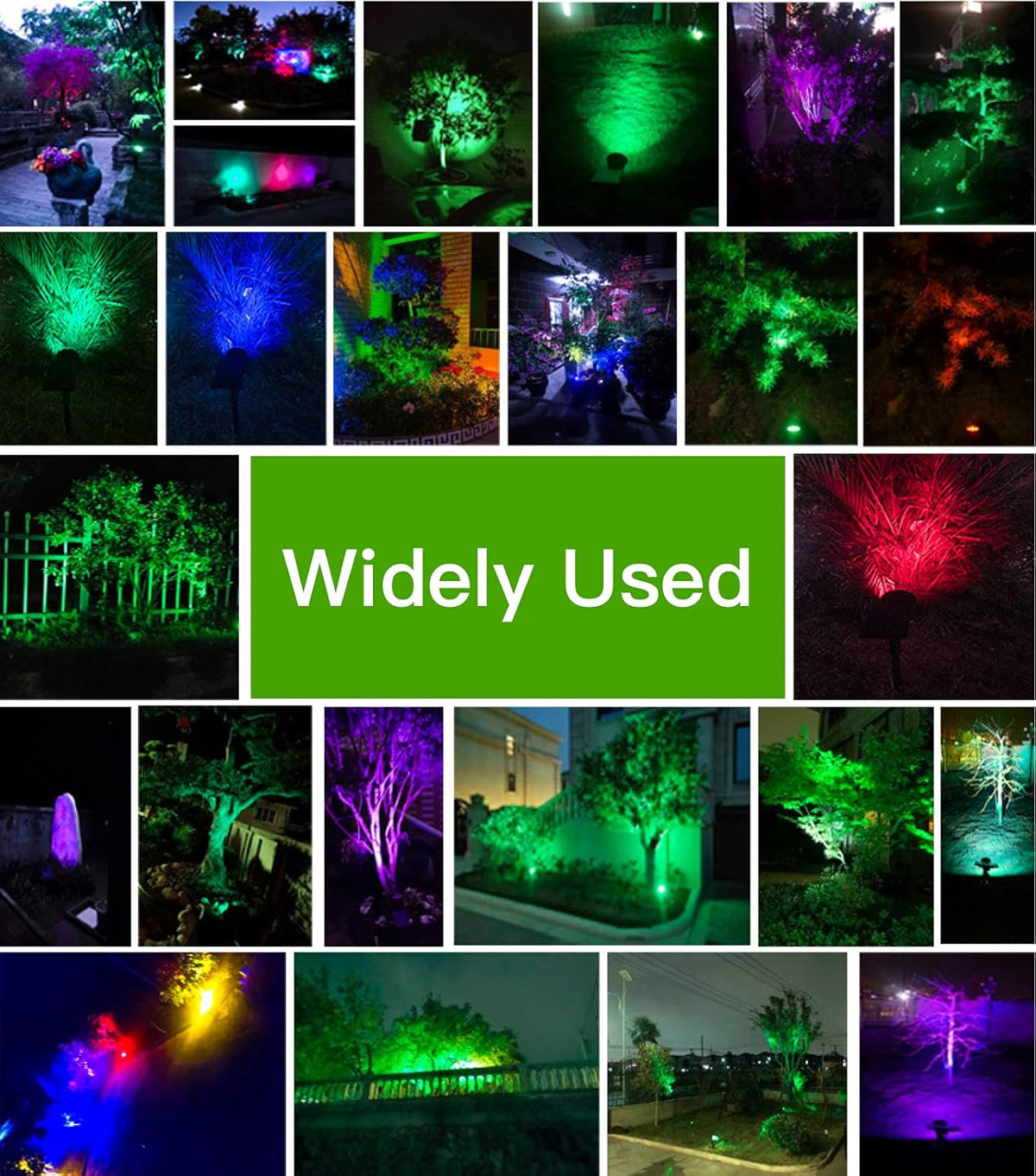 Solar Spotlight Multi-Color Solar Garden Lights 4 Pack B646443