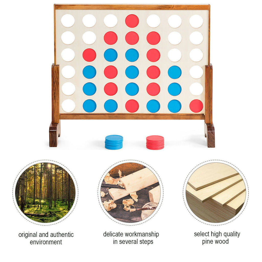 Wooden 4 in A Row Game with Carrying Bag N97120