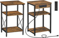3-Tier End Table with Charging Station and USB Ports U1606
