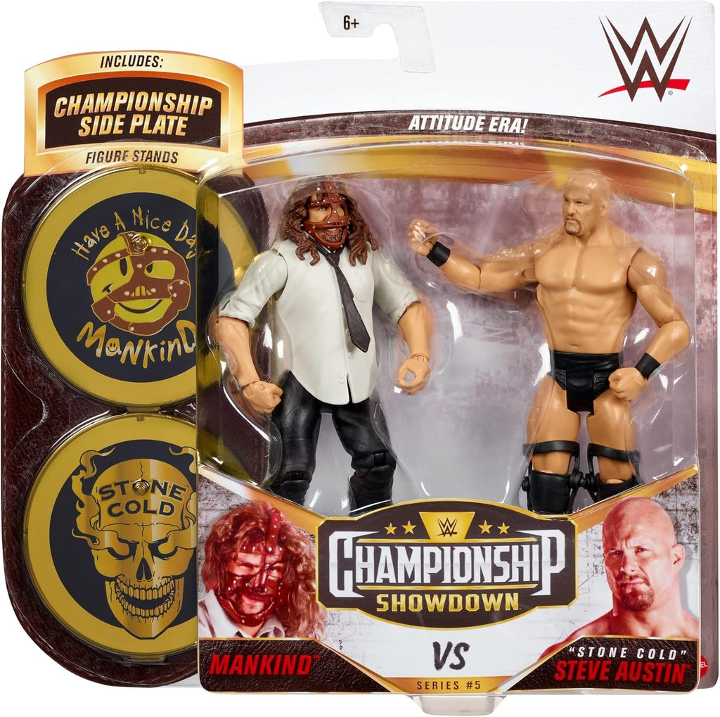 Stone Cold Steve Austin vs Mankind 2 Pack 6 in Action Figures J2252