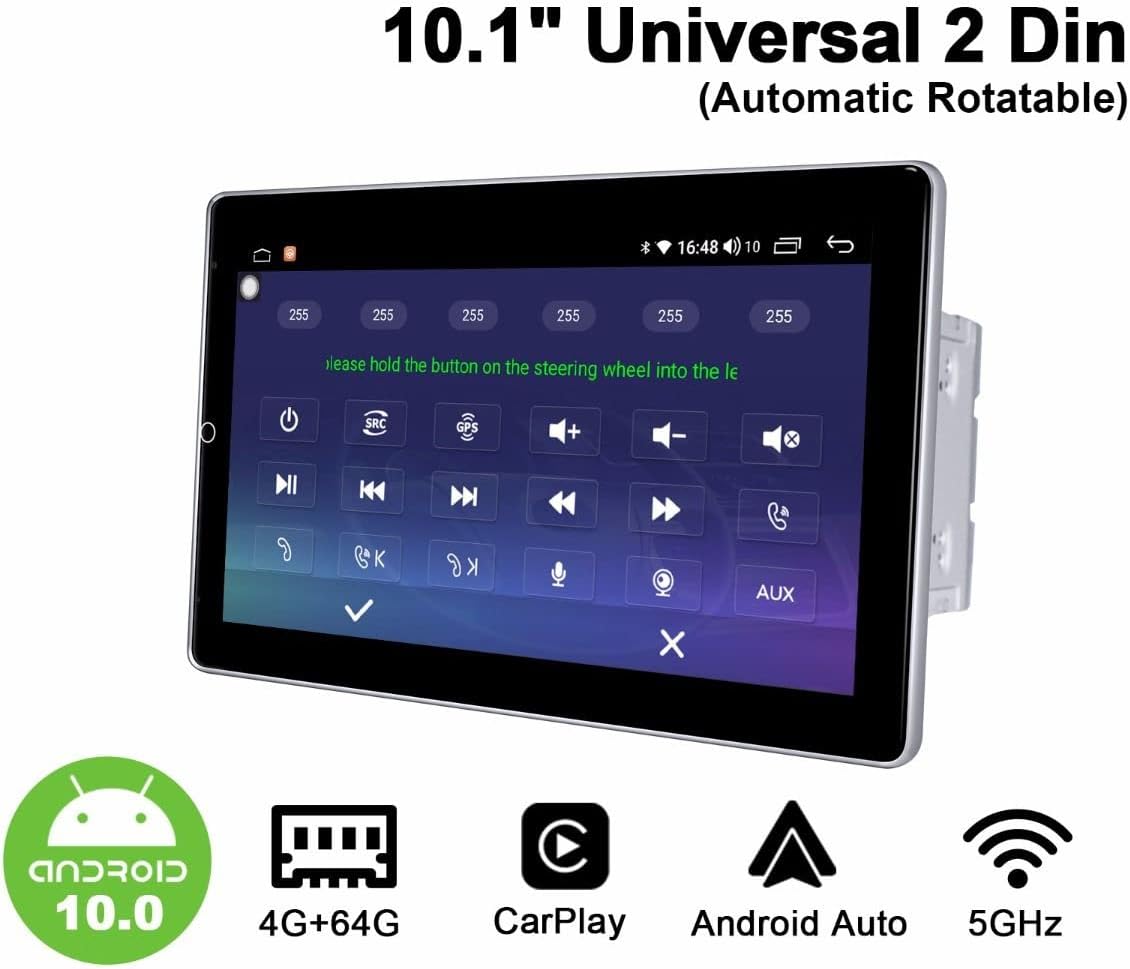 10.1 Inch Android Car Stereo Rotatable Touchscreen Double Din Car Radio F629
