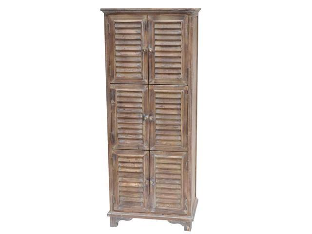 Weathered Oak 2 Door Bedside Accent Cabinet M6689