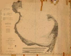 Historical Nautical Chart 110-00-1872: Cape Cod Bay Year 1872 E1389