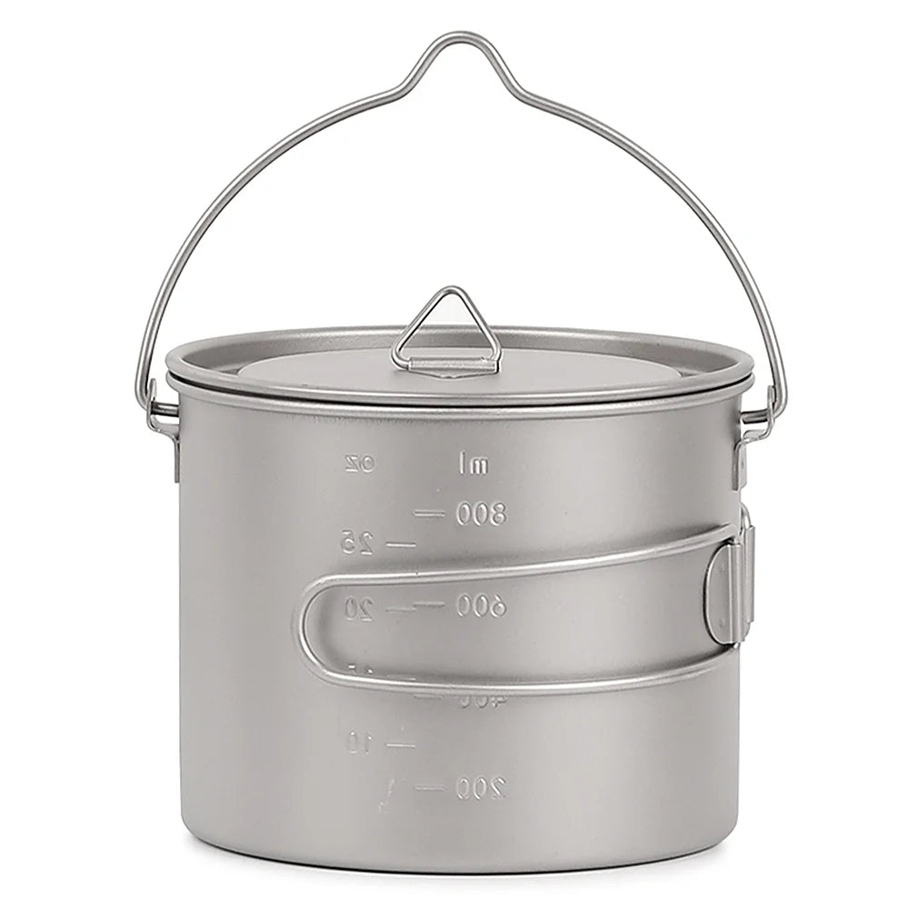 Ultralight Pot Water Mug Cup with Lid and Foldable Handle T30676
