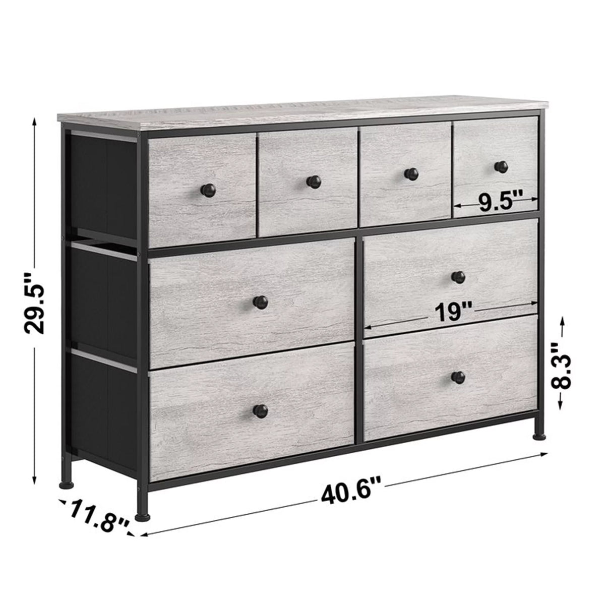 8 Drawer Steel Frame Storage Organizer Dresser M82096