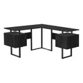 Black Laminate Corner Computer Desk G903