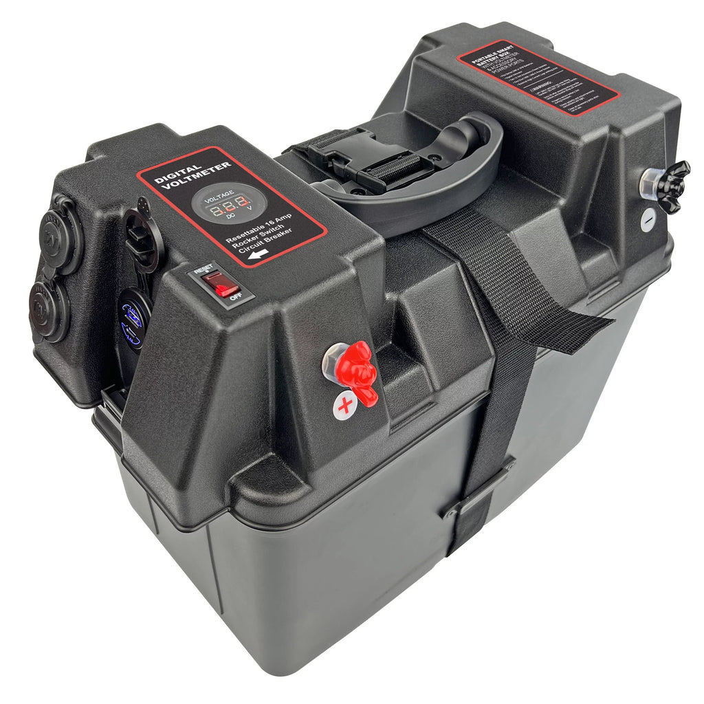 Boat Battery Box with USB & USB-C E8425