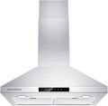 Wall Mount Range Hood 30 inch 450 CFM Ducted and Ductless Convertible O540060