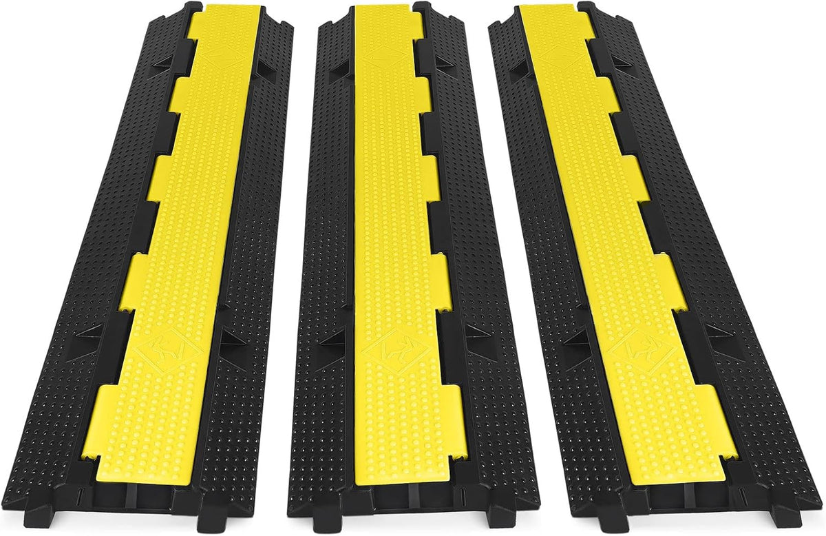 3 Pack Heavy Duty Rubber Cable Protector Ramp R265