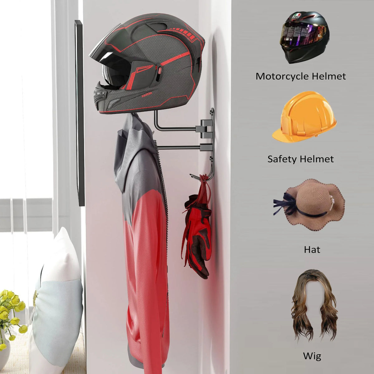 Helmet Wall Mount with 2 Caps J488150