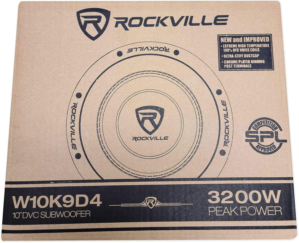 10 6400 Watt Car Subwoofers with Vented Sub Box Enclosure O891293