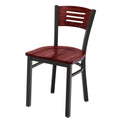 Walnut Metal Cafe Chair C415010