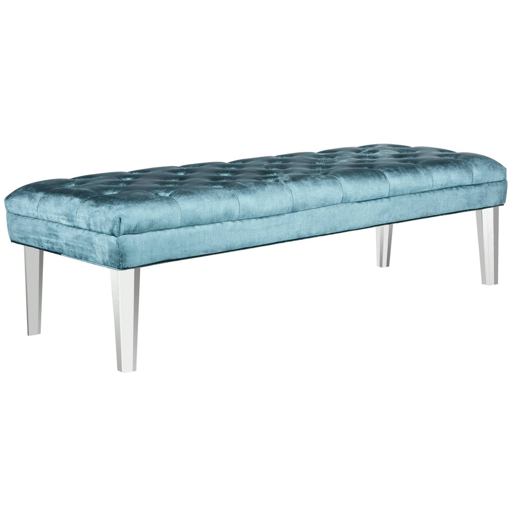 Cyan Tufted Bench Z58665
