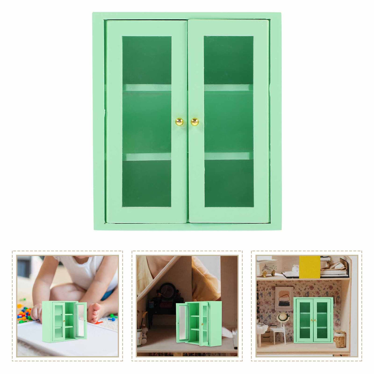 Wooden Miniature Cabinet Model Tiny House Ornament Y791