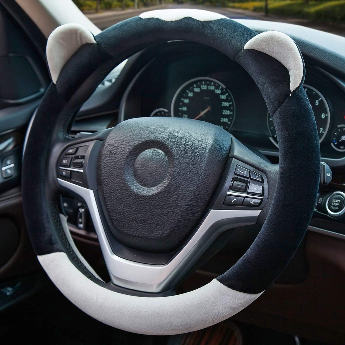 Pink Plush Car Steering Wheel Cover R425363