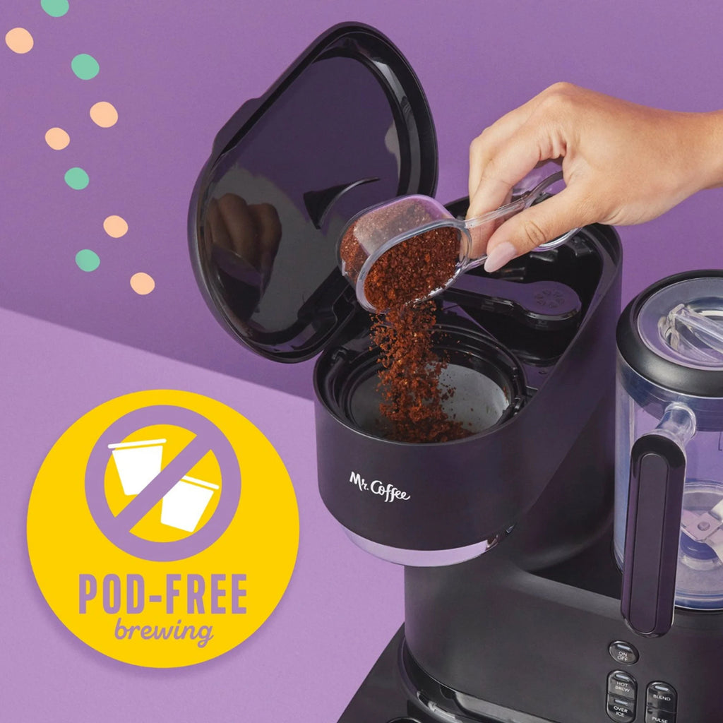 Single-Serve Iced and Hot Coffee Maker & Blender with 2 Tumblers S790158