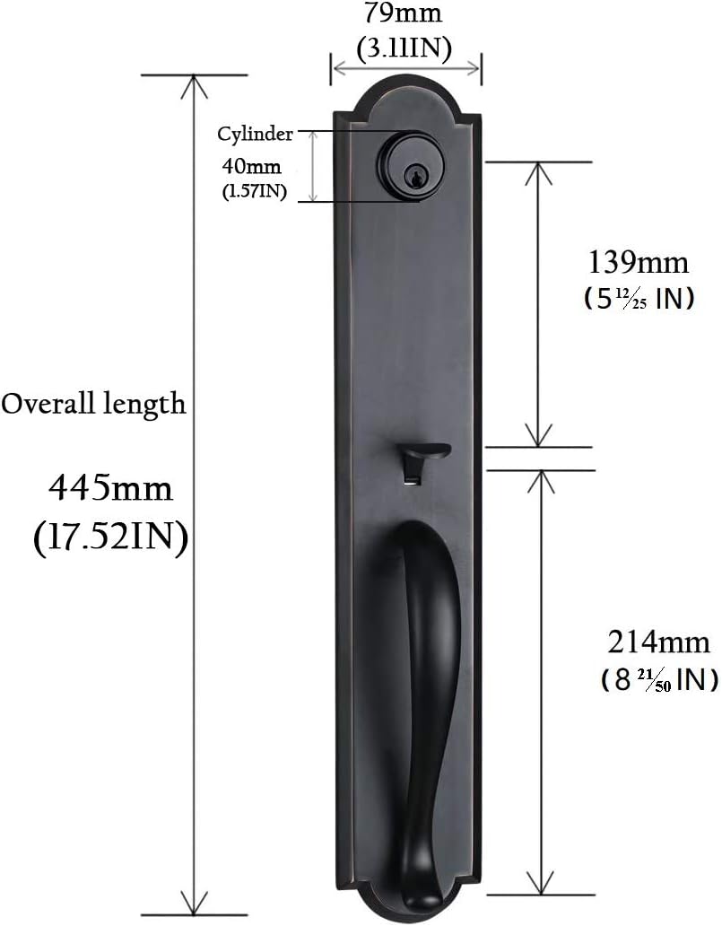 Bronze Double Door Handleset Q3100