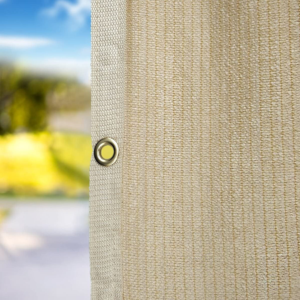 RV Awning Privacy Screen Shade Panel Kit Sunblock Drop 8 x 16ft, Wheat K9945