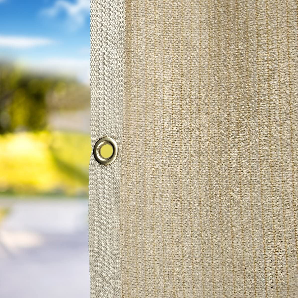 RV Awning Privacy Screen Shade Panel Kit Sunblock Drop 8 x 16ft, Wheat K9945