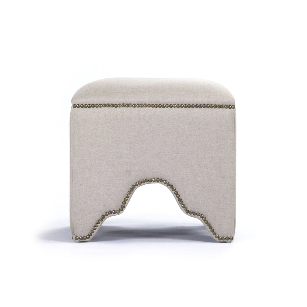 Cubic Stool Natural Linen W68309