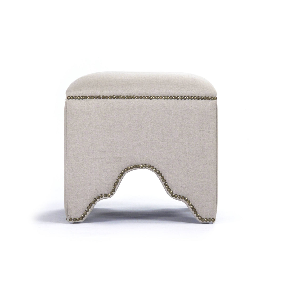 Cubic Stool Natural Linen W68309