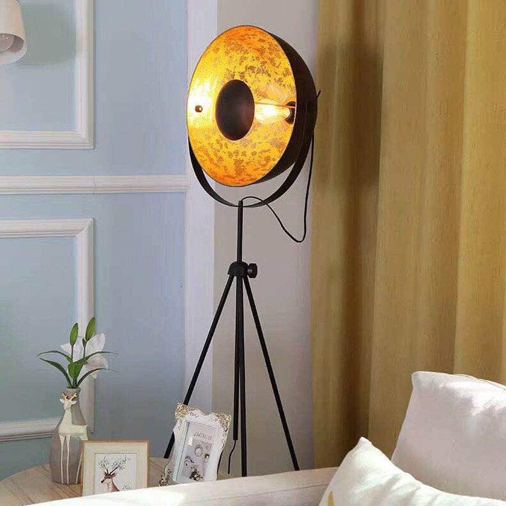 Black Matte Gold Tripod LED Floor Lamp I381