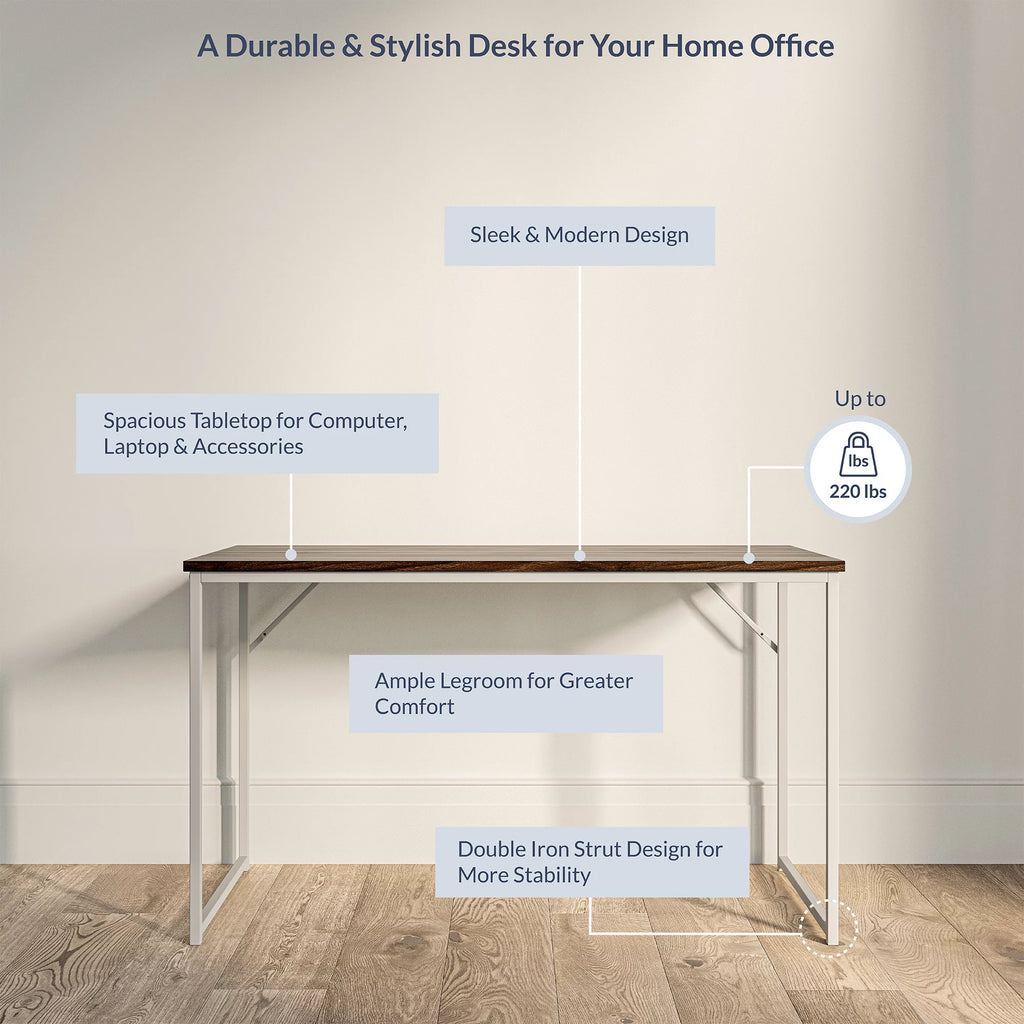 Computer Desk with White Frame H75297