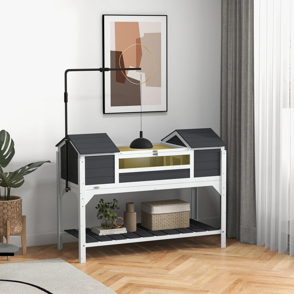 Wooden Tortoise Habitat with Adjustable Lamp Holder U4815