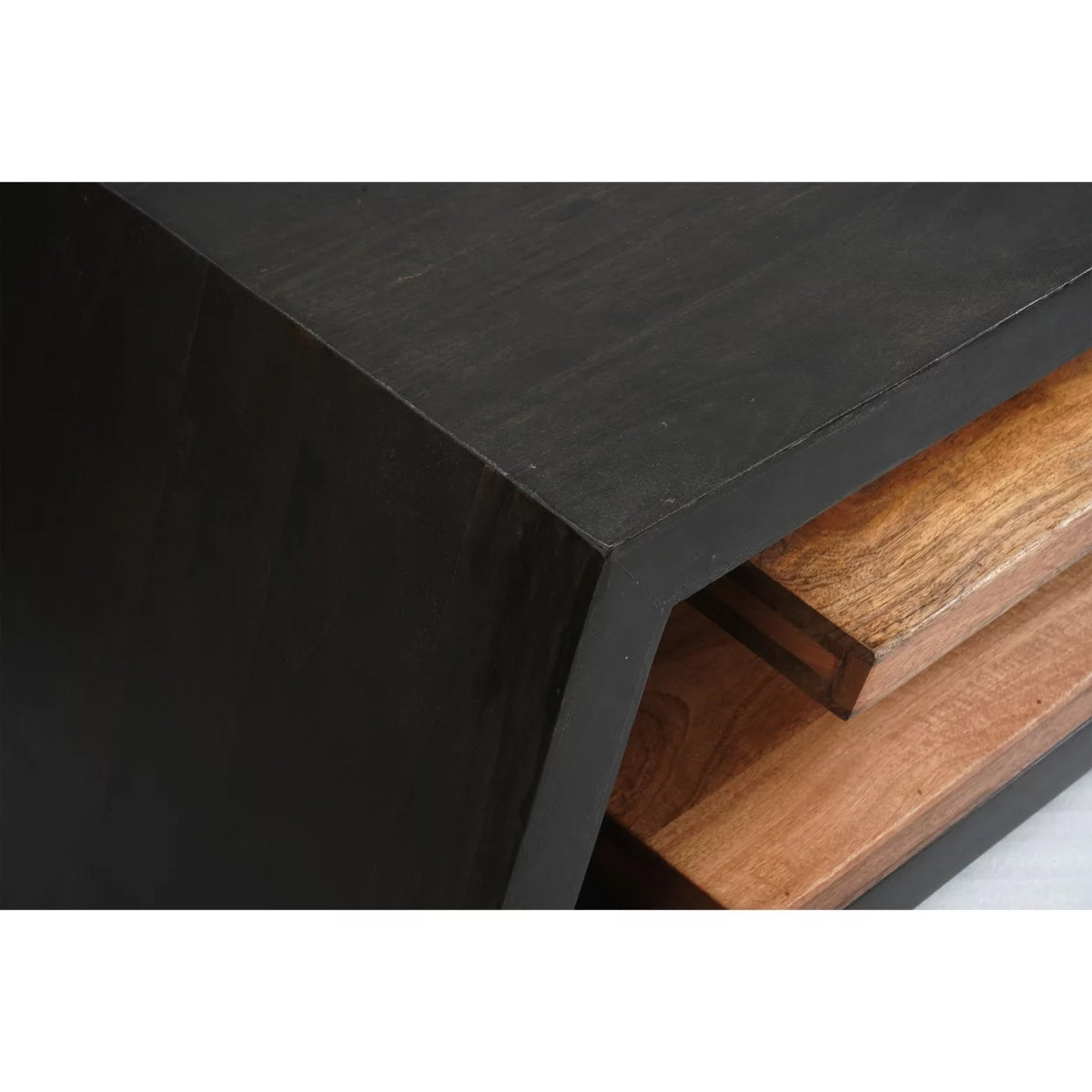 Handcrafted Coffee Table Dark Walnut and Natural Mango Wood A699296