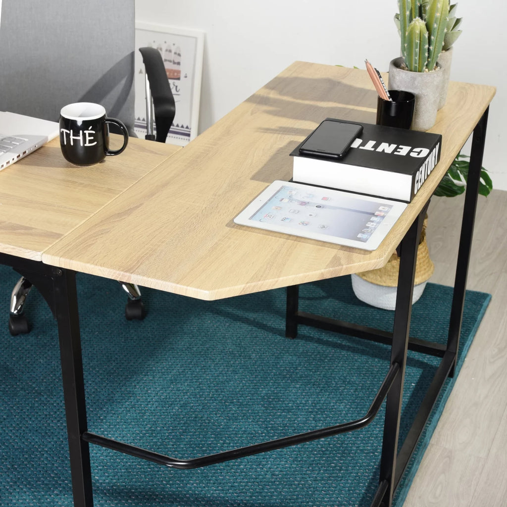 L-Shape Computer Desk with Metal Structure C8635