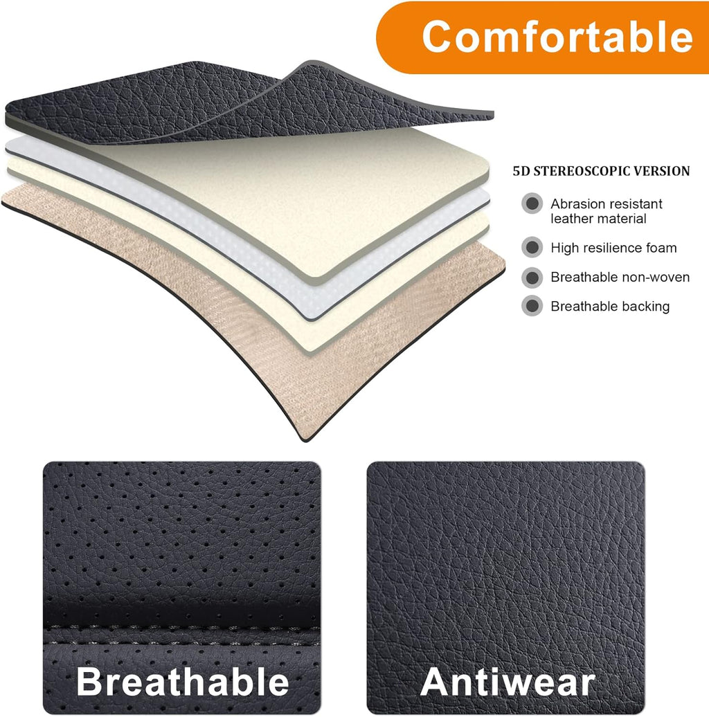 2 Pcs Faux Leather Front Car Seat Covers K29416