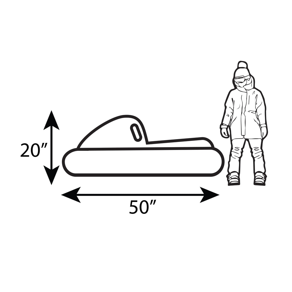 50” Inflatable Snowmobile Sled with Sturdy Handles K7961