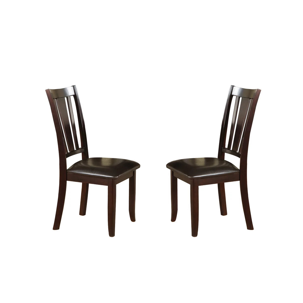 Espresso Slat Back Dining Chairs Set of 2 U356540