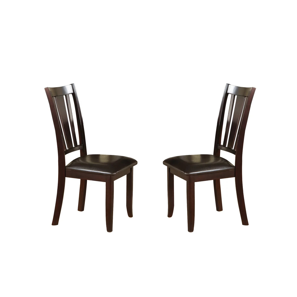 Espresso Slat Back Dining Chairs Set of 2 U356540