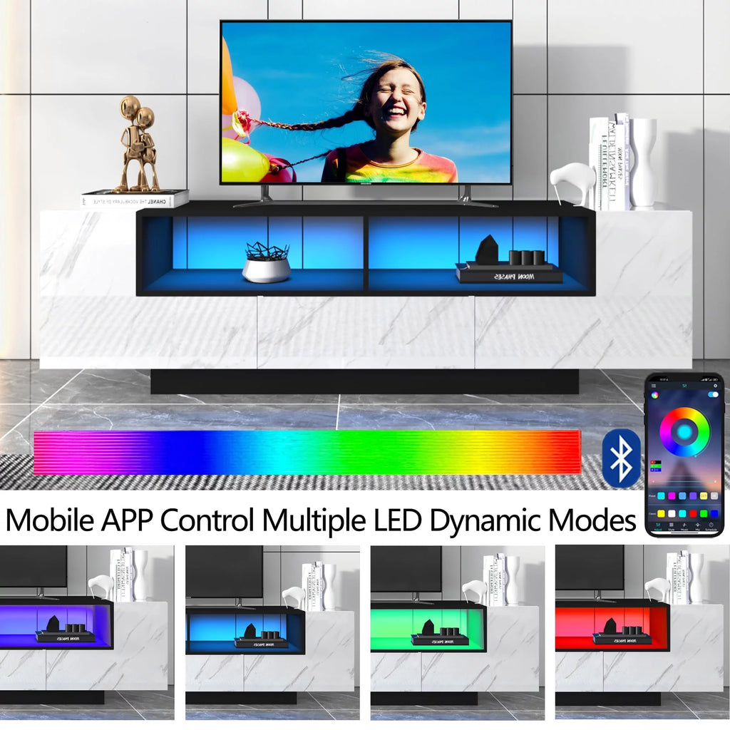Large High Gloss LED TV Stand for up to 80 inch TVs D821