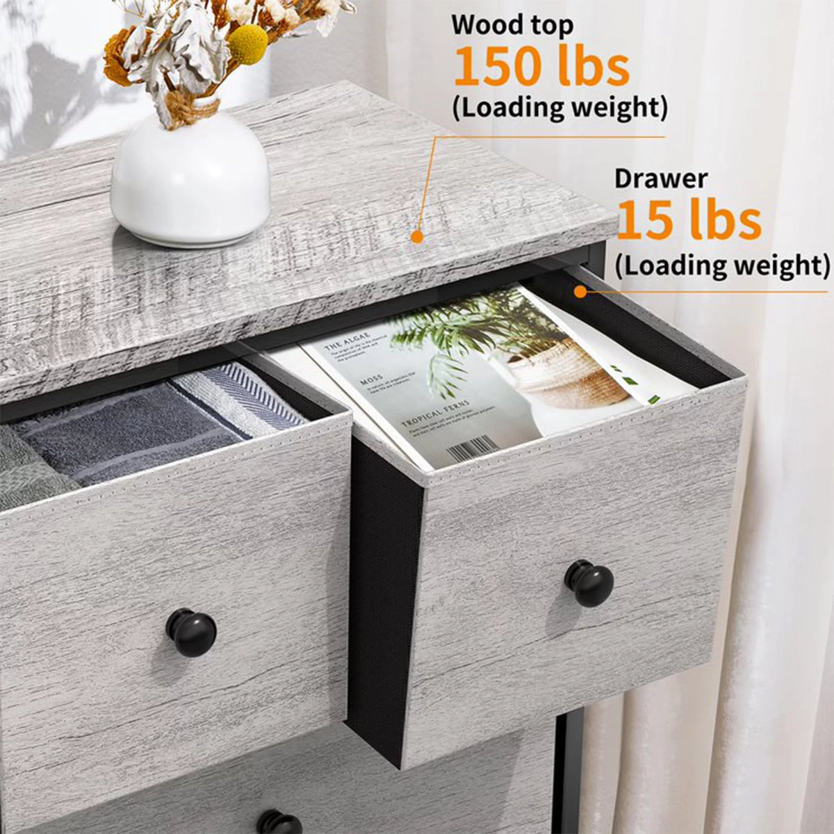 8 Drawer Steel Frame Storage Organizer Dresser M82096