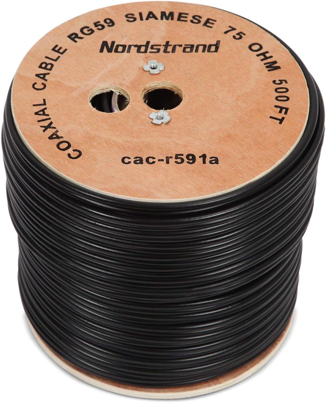 20AWG RG59 Siamese Coaxial Cable 500ft U9815