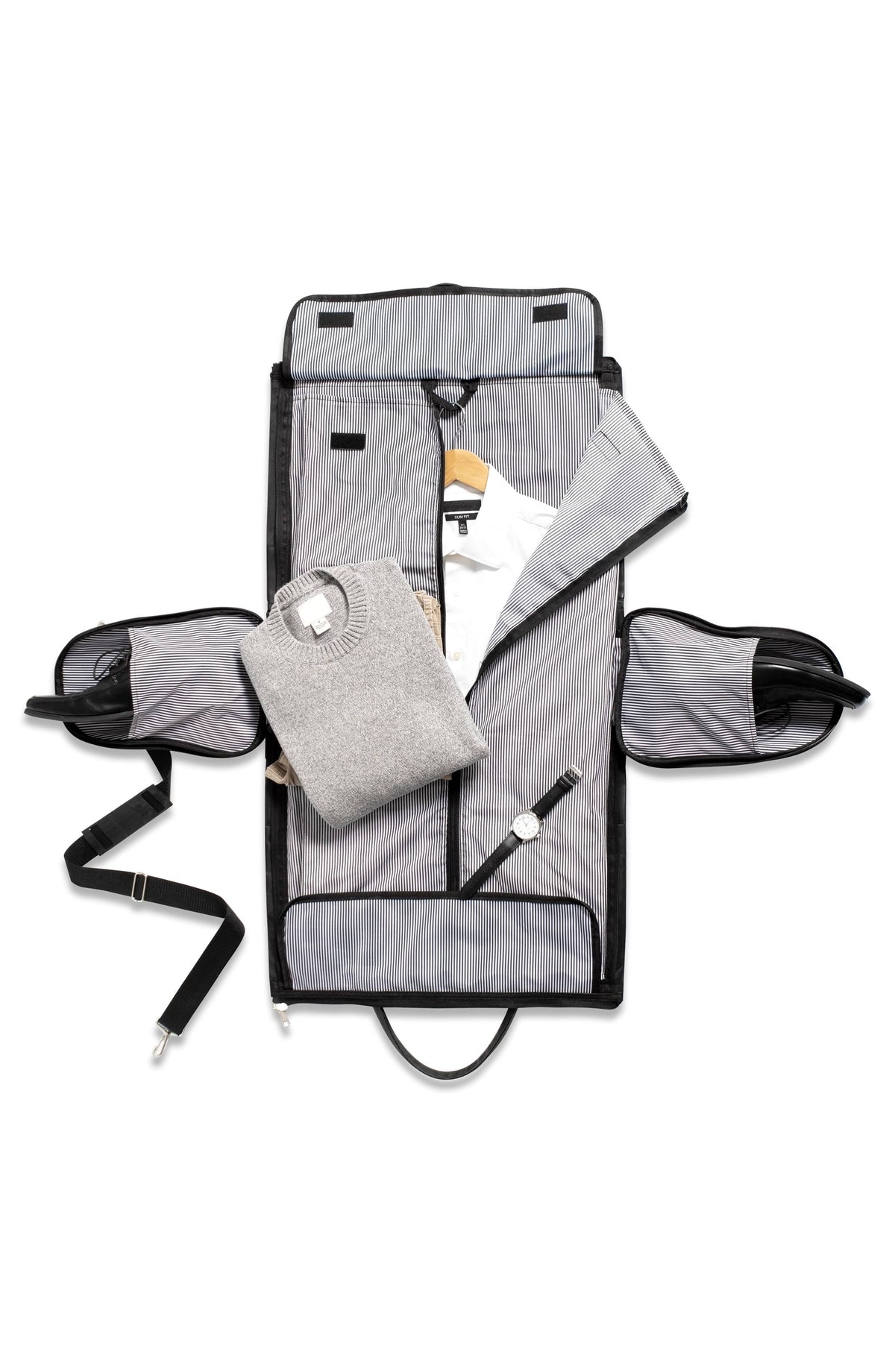 Black Microfiber Convertible Garment Bag N985742