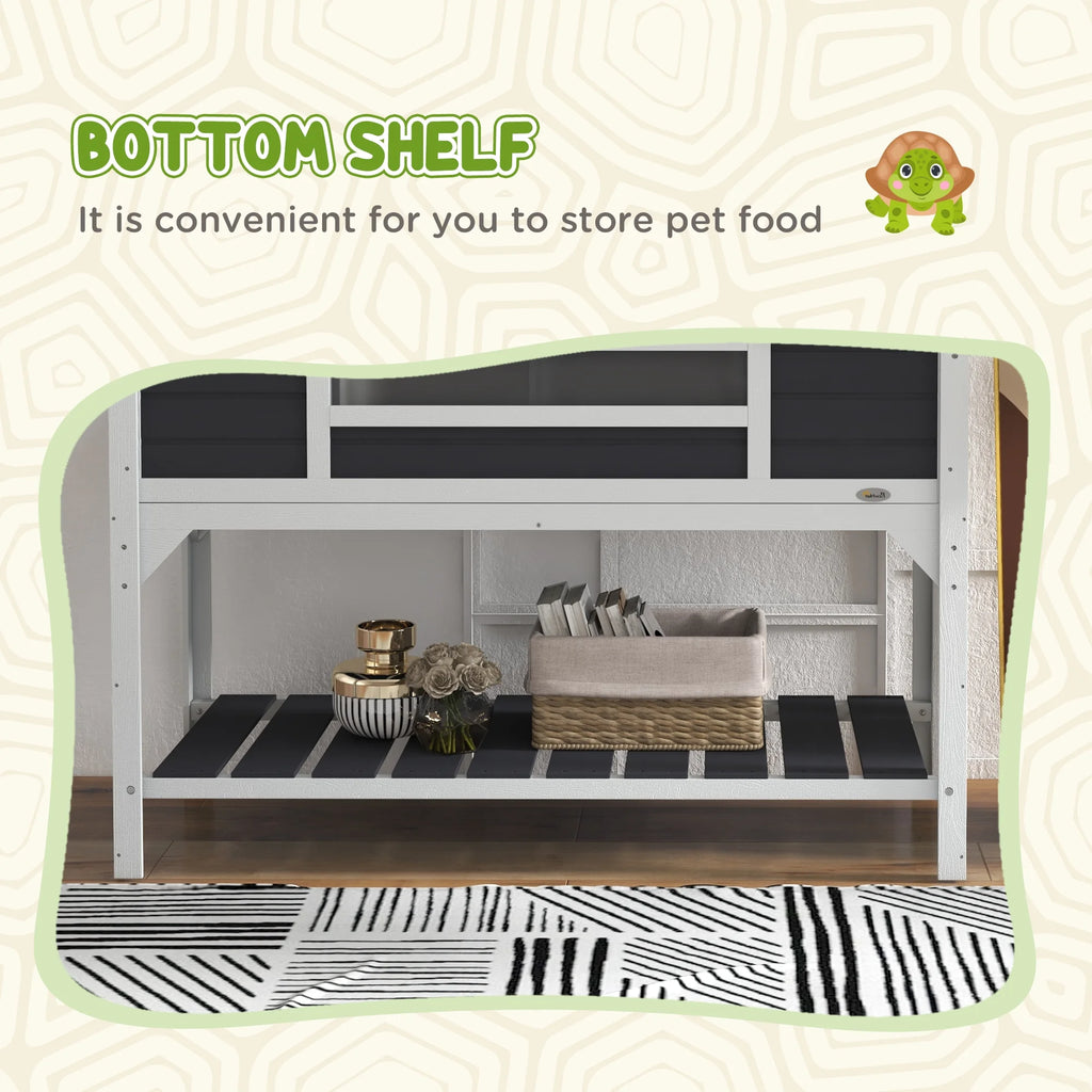 Wooden Tortoise Habitat with Adjustable Lamp Holder U4815