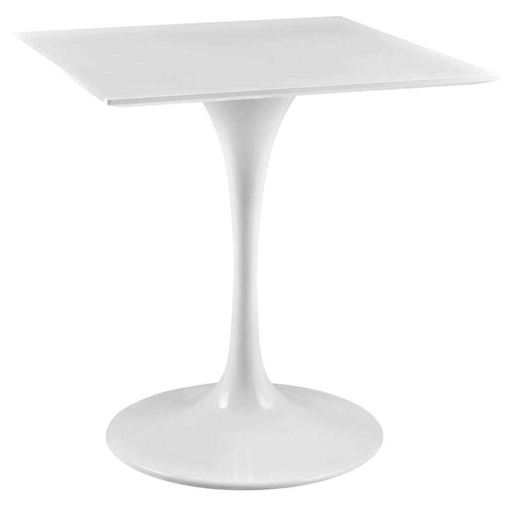 28" Square Wood Top Dining Table in White N228471
