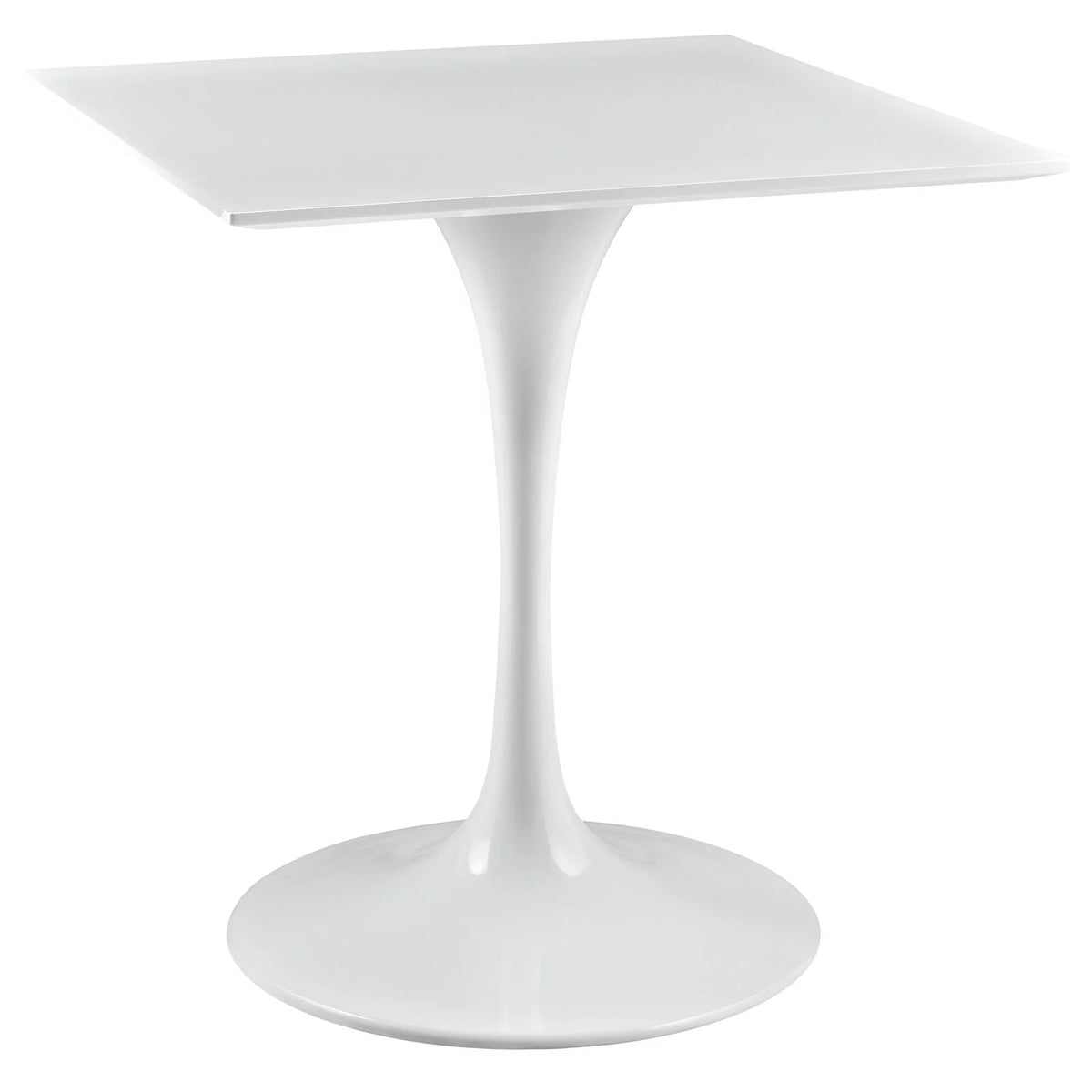 28" Square Wood Top Dining Table in White N228471